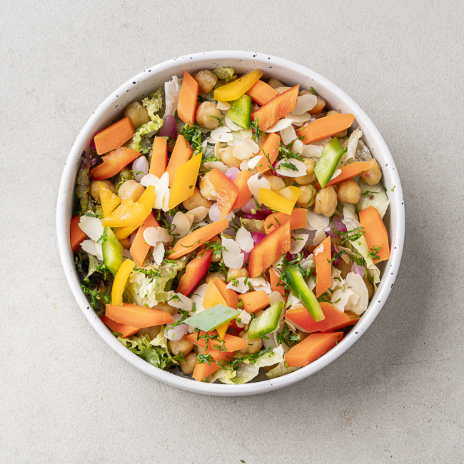 Moroccan Carrot Chickpeas Salad